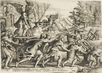 Il trionfo del tempo, tavola quattro da I trionfi di Petrarca
