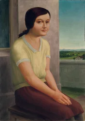 Ragazza seduta; Sitzendes Madchen, 1927