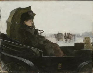 Signora in carrozza a Parigi