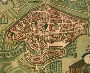 Fabriano dal Civitates Orbis Terrarum di Georg Braun