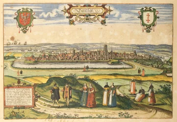 Danzica dal Civitates Orbis Terrarum di Georg Braun