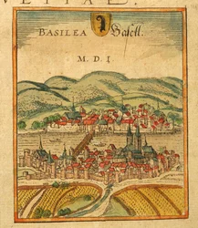Mappa di Basilea da Civitates Orbis Terrarum