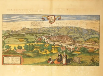 Mappa di Bilbao da Civitates Orbis Terrarum