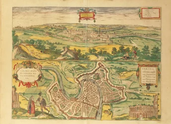 Mappa di Verona da Civitates Orbis Terrarum di Georg Braun