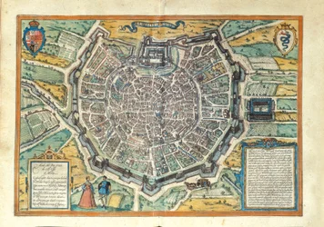 Milano dal Civitates Orbis Terrarum di Georg Braun