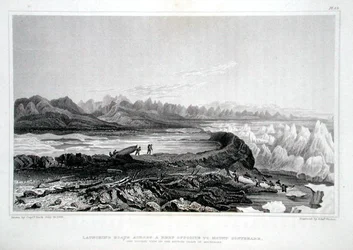 Lancio di Barche attraverso una Scogliera di fronte al Monte Conybeare, da 