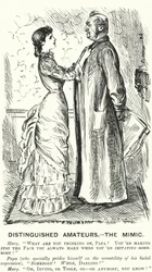 Cartone animato di Punch: Amatori distinti - il Mimo (incisione)