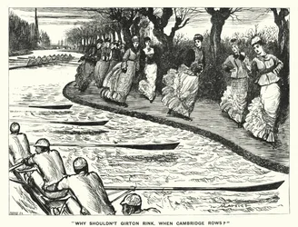 Cartone di Punch: Perché Girton non dovrebbe pattinare quando Cambridge rema?