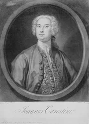 Ritratto di Joannes Carestini (c.1705-60), castrato italiano, inciso da John Faber (1684-1756)