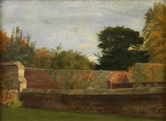 Il giardino murato (olio su tavola)