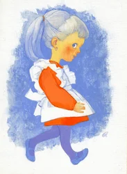 Bambina con Grembiule, Anni 