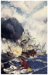 Carica di esplosivi su una nave Illustrazione da 