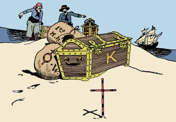 Trasporto del tesoro Illustrazione da 