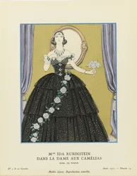 Mme Ida Rubinstein in La signora delle camelie, Gazette du Bon Ton, 1923