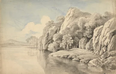 Riva del Fiume con Alte Rocce