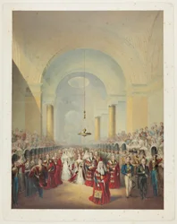 Arrivo di Sua Maestà graziosissima alla Camera dei Lord per l