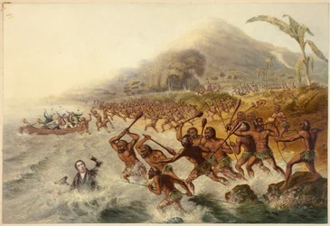 Il massacro del compianto missionario il Rev. J. Williams e Mr. Harris