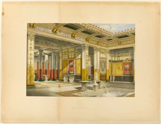 La corte pompeiana del Palazzo di Cristallo. Digby Wyatt, Esq., architetto