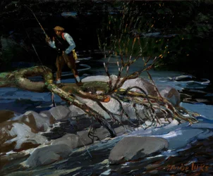 Pesca alla trota, "The Screecher", lago Rossignol, Nuova Scozia