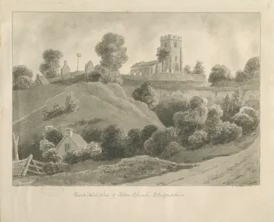 Chiesa di Alton: disegno a seppia, 1841