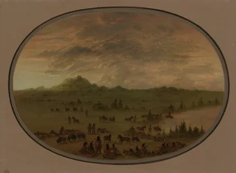 Bivacco di una squadra di guerra Sioux all