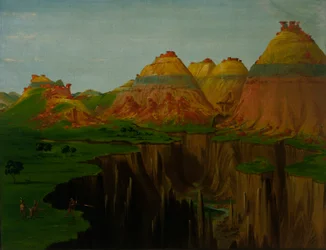 "Fornaci di mattoni", Clay Bluffs 1900 miglia sopra St. Louis