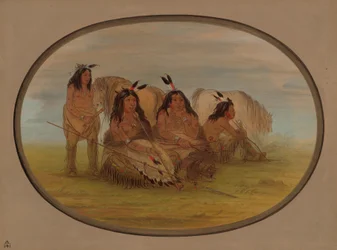 Capo Camanchee con tre guerrieri, 1861-1869