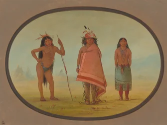 Capo Cochimtee, sua moglie e un guerriero, 1855-1869