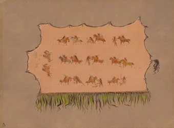 Facsimile del mantello del Capo Four Men - Mandan, 1861-1869