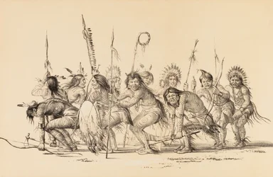 Indiani in cerchio che ballano--no. 30