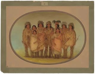 Nove indiani Ojibbeway a Londra