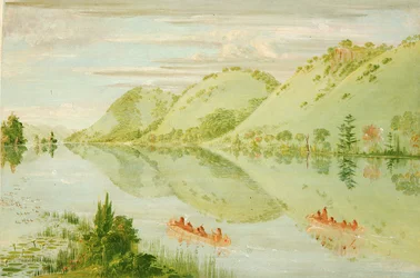 Scogliere pittoresche sopra Prairie du Chien, 1835-1836