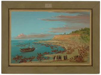 Il Griffin entra nel porto di Mackinaw. 27 agosto 1679