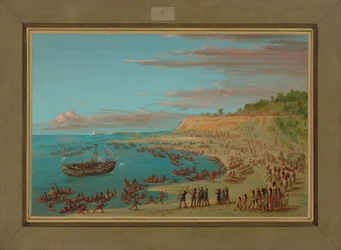 Il Griffin entra nel porto di Mackinaw, 27 agosto 1679, 1847-48