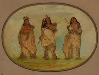 Tre Guerrieri Distinti della Tribù Sioux, 1861
