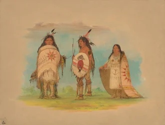 Tre indiani Riccarree, 1861