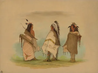 Tre guerrieri Shoshonee, 1861