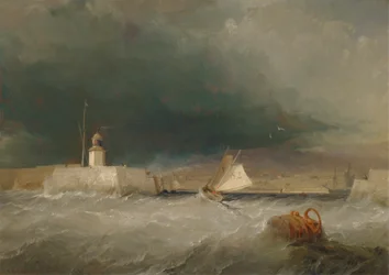 Porto in un Giorno di Tempesta