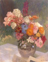 Fiori in un vaso di lustro