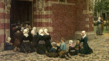 Messa solenne in un villaggio di pescatori sullo Zuiderzee, Olanda, 1876