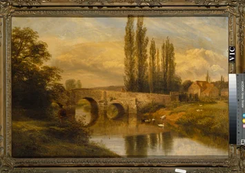 Vecchio mulino e ponte di Fittleworth, sul Rother, Sussex, 1880