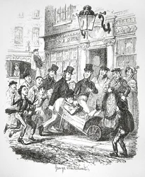 Un borseggiatore in custodia, c.1835 (incisione)