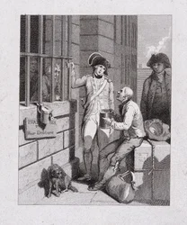 Un negozio di fischi: Tom & Jerry visitano Logic, a bordo della Fleet, Fleet Prison, Londra, 1821