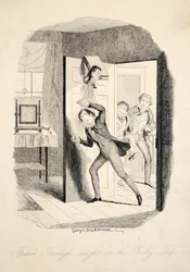 Frank Fairlegh intrappolato nella trappola, da Frank Fairlegh o Scene dalla vita di un allievo privato, pub. c.1870