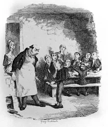 Illustrazione per "Oliver Twist" di Charles Dickens (1812-1870), di George Cruikshank (1792-1878)
