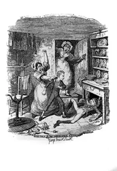 Illustrazione per "Oliver Twist" di Charles Dickens (1812-1870), di George Cruikshank (1792-1878)