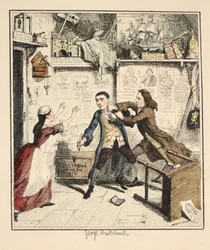 Jack Sheppard mostra un carattere vendicativo, illustrazione da Jack Sheppard: A Romance di William Harrison Ainsworth, pubblicato nel 1839