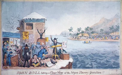 John Bull esamina con chiarezza la questione della schiavitù dei neri, pubblicato da G. Humphrey