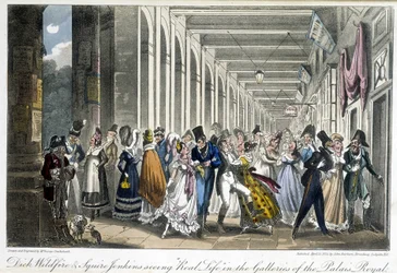 Le gallerie del Palais Royal - in "Life in Paris" di David Carey, Londra