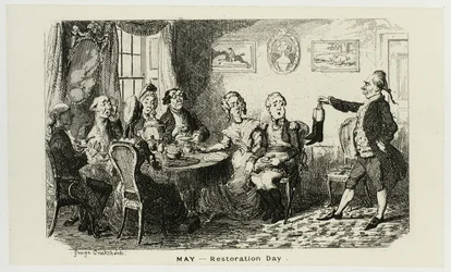 Maggio - Giornata di restauro dalle acqueforti di George Cruikshank a The Comic Almanacks: 1835-1853